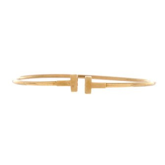 Tiffany & Co. T Wire Bracelet 18K Yellow Gold Narrow