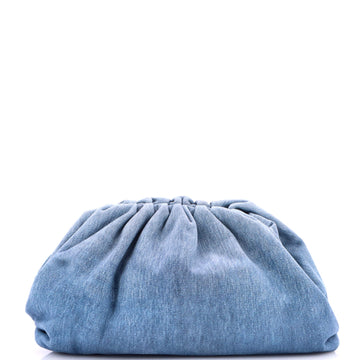 Bottega Veneta The Pouch Denim Printed Leather Teen