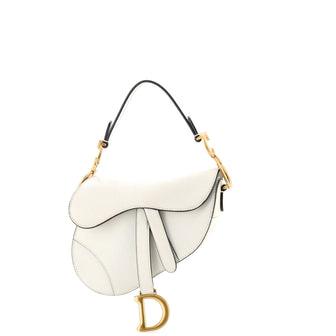 Christian Dior Saddle Handbag Leather Mini