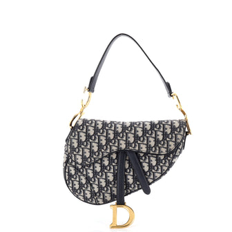 Christian Dior Saddle Handbag Oblique Canvas Medium
