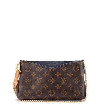 Louis Vuitton Pallas Clutch Monogram Canvas with Leather