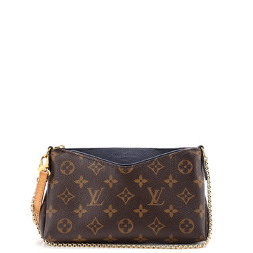 Louis Vuitton Pallas Clutch Monogram Canvas with Leather