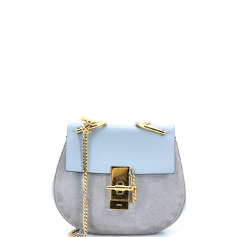 Chloe Drew Crossbody Bag Leather and Suede Mini