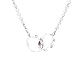 Cartier Love Interlocking Necklace 18K White Gold