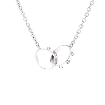 Cartier Love Interlocking Necklace 18K White Gold
