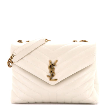 Saint Laurent Loulou Shoulder Bag Matelasse Chevron Leather Medium