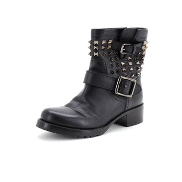 Valentino Garavani Women's Rockstud Biker Boots Leather