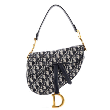 Christian Dior Saddle Handbag Oblique Canvas Medium