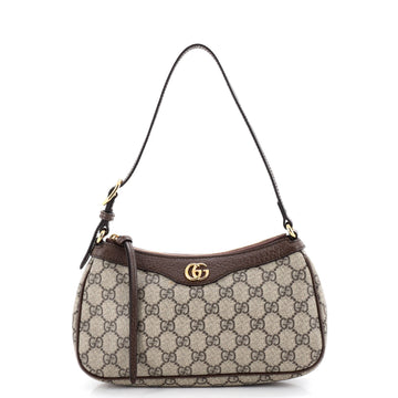 Gucci Ophidia Zip Pochette Shoulder Bag GG Canvas Small