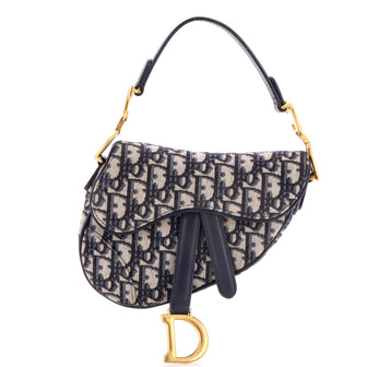 Christian Dior Saddle Handbag Oblique Canvas Mini