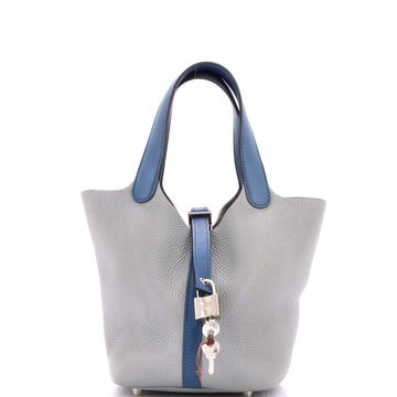 Hermes Bicolor Picotin Lock Bag Clemence with Swift PM