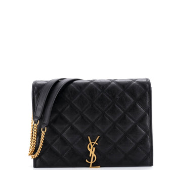 Saint Laurent Becky Shoulder Bag Quilted Leather Small