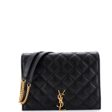 Saint Laurent Becky Shoulder Bag Quilted Leather Small