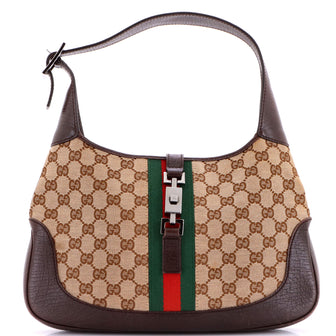 Gucci Web Jackie O Hobo GG Canvas Medium