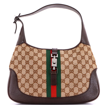 Gucci Web Jackie O Hobo GG Canvas Medium