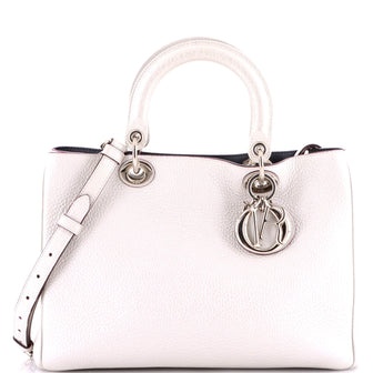 Christian Dior Diorissimo Tote Pebbled Leather Medium