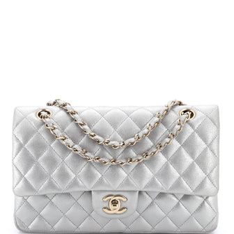 Chanel Classic Double Flap Bag Quilted Iridescent Calfskin Medium