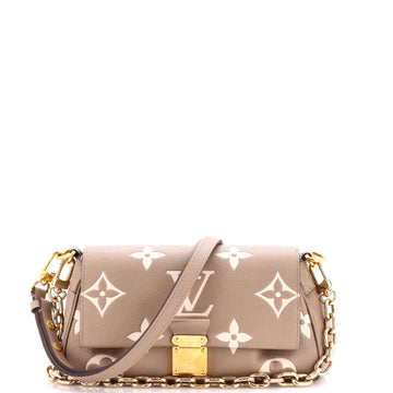 Louis Vuitton Favorite NM Handbag Bicolor Monogram Empreinte Giant