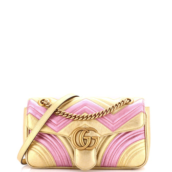 Gucci GG Marmont Flap Bag Matelasse Leather Medium
