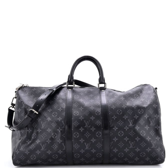 Louis Vuitton Keepall Bandouliere Bag Monogram Eclipse Canvas 55