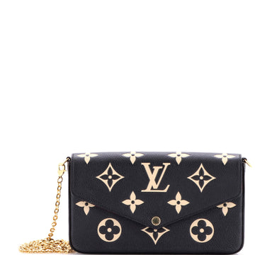Louis Vuitton Felicie Pochette Bicolor Monogram Empreinte Giant