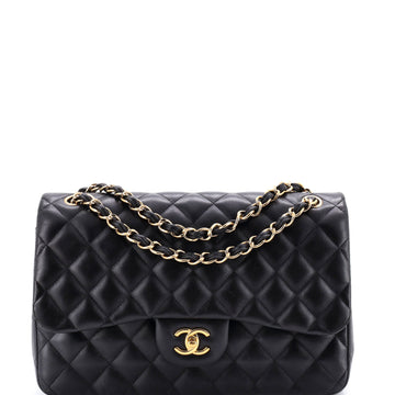 Chanel Classic Double Flap Bag Quilted Lambskin Jumbo