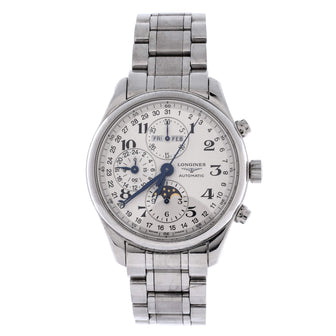 Longines Master Collection Moonphase Chronograph Automatic Watch Stainless Steel 42