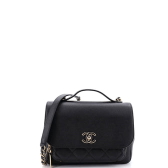 Chanel Business Affinity Flap Bag Quilted Caviar Small