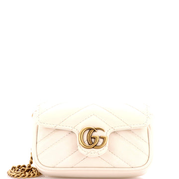 Gucci GG Marmont Coin Purse on Chain Matelasse Leather