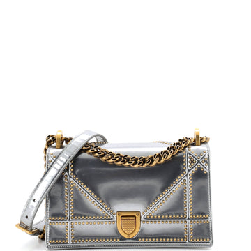 Christian Dior Diorama Flap Bag Studded Patent Small