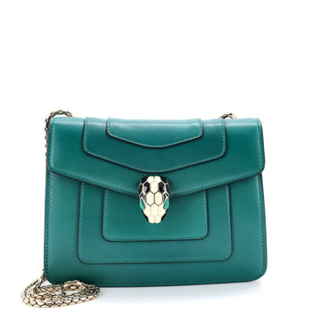 Bvlgari Serpenti Forever Square Shoulder Bag Leather Small