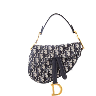 Christian Dior Saddle Handbag Oblique Canvas Mini