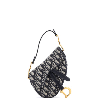 Christian Dior Saddle Handbag Oblique Canvas Mini