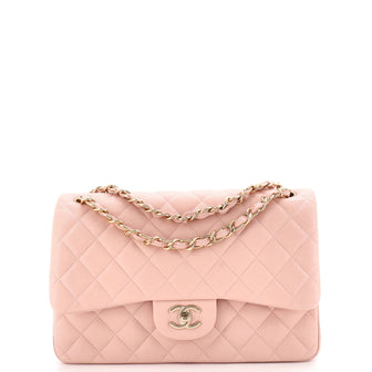 Chanel Classic Double Flap Bag Quilted Lambskin Jumbo