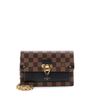 Louis Vuitton Vavin Chain Wallet NM Damier with Leather