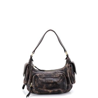 Miu Miu Pocket Shoulder Bag Leather