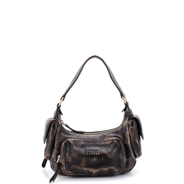 Miu Miu Pocket Shoulder Bag Leather