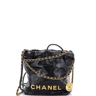 Chanel 22 Chain Hobo Quilted Calfskin Mini