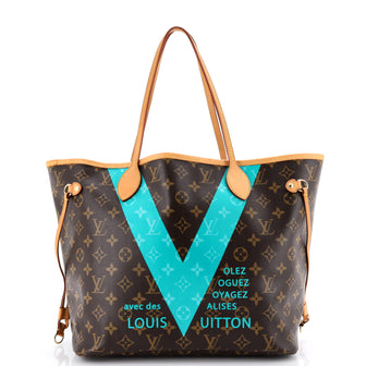 Louis Vuitton Neverfull NM Tote Limited Edition Cities V Monogram Canvas MM