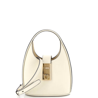 Salvatore Ferragamo Gancini Buckle Hobo Leather Mini