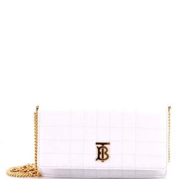 Burberry Lola Clutch on Chain Quilted Leather