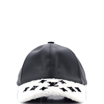 Louis Vuitton Baseball Cap Monogram Shearling with Leather