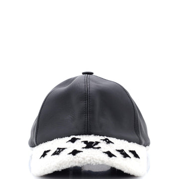 Louis Vuitton Baseball Cap Monogram Shearling with Leather