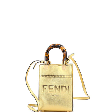 Fendi Sunshine Shopper Tote Leather Mini