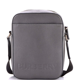Burberry Thornton Crossbody Bag Logo Embossed Leather Small