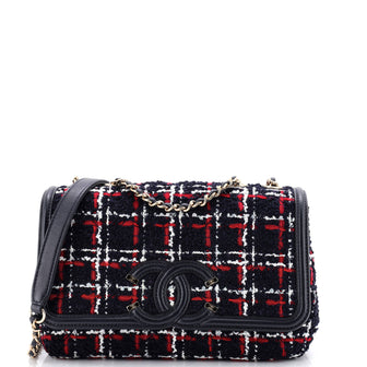 Chanel Filigree Flap Bag Quilted Tweed Small