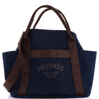 Hermes Sac De Pansage Groom Handbag Canvas