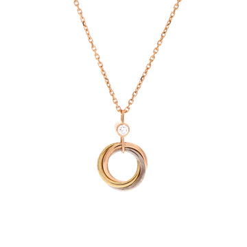 Cartier Trinity Pendant Necklace 18K Tricolor Gold with Diamond