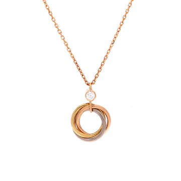 Cartier Trinity Pendant Necklace 18K Tricolor Gold with Diamond