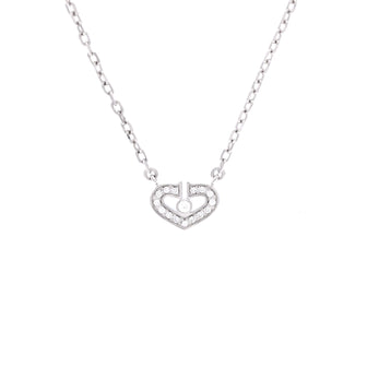 Cartier C Heart de Cartier Pendant Necklace 18K White Gold with Diamonds